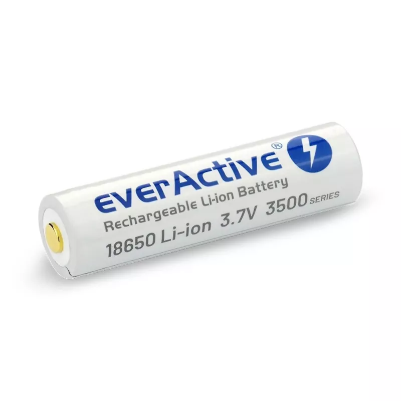 Bateria Li-Ion 18650 3,7V everActive 3500mAh (1 unid.) micro-USB com proteção