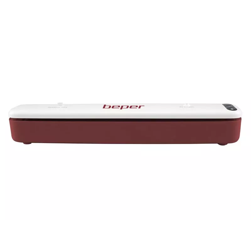 Beper P102CON001 máquina de embalar a vácuo, 85 W, sacos até 30 cm, 5 sacos de 25x30 cm incluídos, branco/vermelho