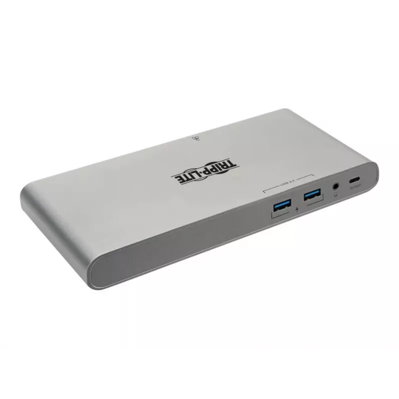Eaton Tripp Lite Dock USB-C, Triple Display - 4K HDMI/DisplayPort, VGA, USB 3.2 Gen 1, Hub USB-A/USB-C, GbE, carregamento PD 100W, Cabos de alimentação internacionais - Docking station - USB-C