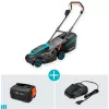 Corta-relvas a bateria PowerMax 37/36V P4A Ready-To-Use Set, 36 Volt (2x18V) (preto/cinzento, 2x bateria de iões de lítio 4,0Ah, POWER FOR ALL ALLIANCE)