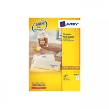 Etiqueta autocolante Avery 3653 retangular permanente branco 1400 unid.