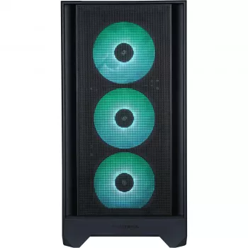 Caixa de PC Silentware Flow 110 A-RGB preto — caixa mid-tower, painel lateral em vidro temperado
