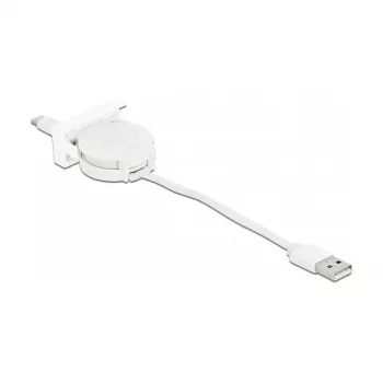 Cabo enrolável DeLOCK Easy 45 USB 2.0 Type-A para Type-C 0,62 m