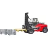 Empilhador Linde HT160 com palete (vermelho/preto, incl. 3 caixas de grelha)