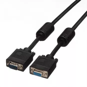 Cabo VGA ROLINE HD15 macho - fêmea com núcleo de ferrite 3,0m (11.04.5353)