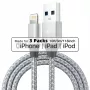 ROLINE - Cabo de carregamento/dados para iPad/iPhone/iPod - Lightning / USB - USB Type-A, 4 pinos (M) - Lightning (M) - 1 m - blindado - (USB/USB 2.0) - branco (Pa