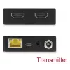 Conjunto transmissor e recetor AV DELOCK 65955 — Extensor HDMI Cat6/Cat6a, até 3840×2160, com fios, alimentação Micro-USB-B