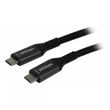Synergy 21 Cabo USB C St> 3,0 m USB3.2 preto têxtil 20G/5A 240W Gen 2x2 – Cabo – Digital/Dados (S215315)