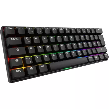 Teclado Sharkoon 100065630 60% com fios USB QWERTZ alemão preto