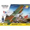 Conjunto de construção Cobi Blocks Nieuport 17 C.1 277 peças — kit de avião modelo, conjunto de blocos de encaixe colecionável