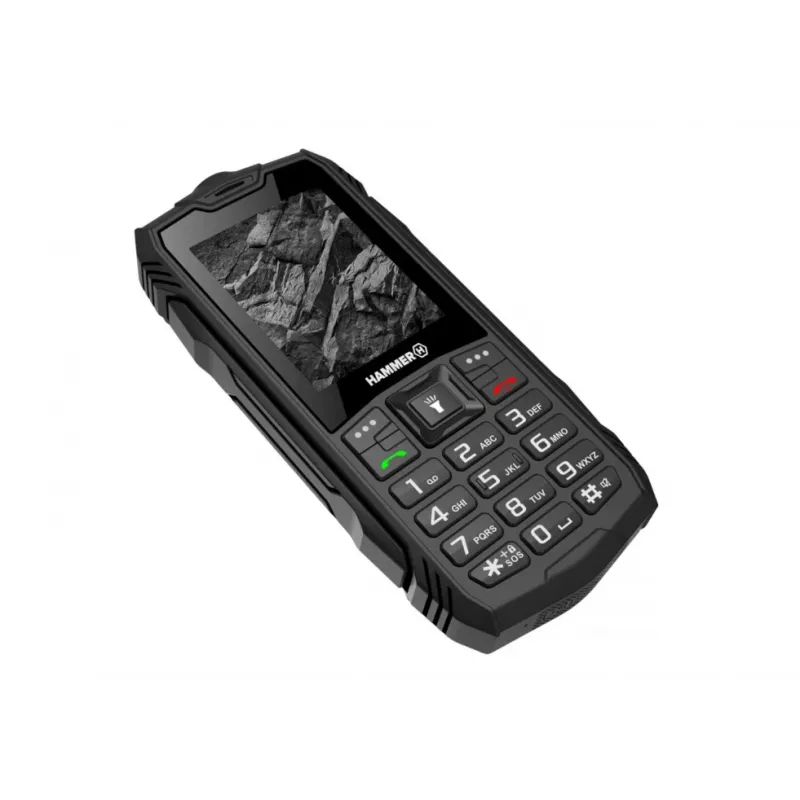 myPhone Hammer Rock telemóvel resistente, 2,4 polegadas, Dual SIM, preto