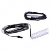 Lâmpada LED para prateleira cama meble 2LED azul, retangular, montagem à superfície, transparente/preta