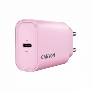 Carregador CANYON OnCharge 30CL Max Power 30W 1xPD EU rosa