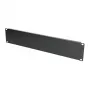 Painel cego para rack Extralink Front Blank Panel 2U 19 polegadas preto, caixa em aço