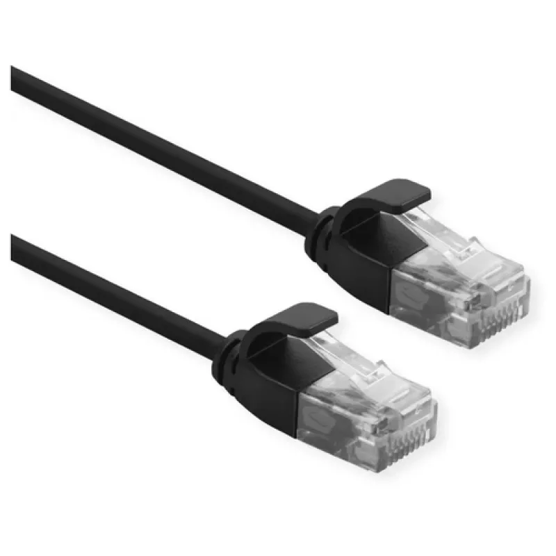 Cabo de rede ROLINE 21.15.3953 RJ-45 Cat6a 1 m preto
