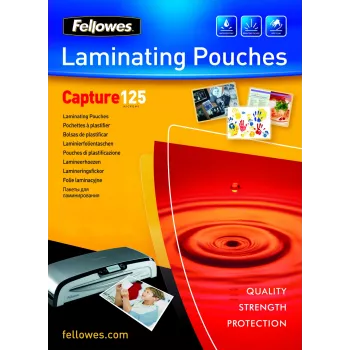 Películas de plastificação Fellowes A6 Glossy 125 mícron – pack de 100