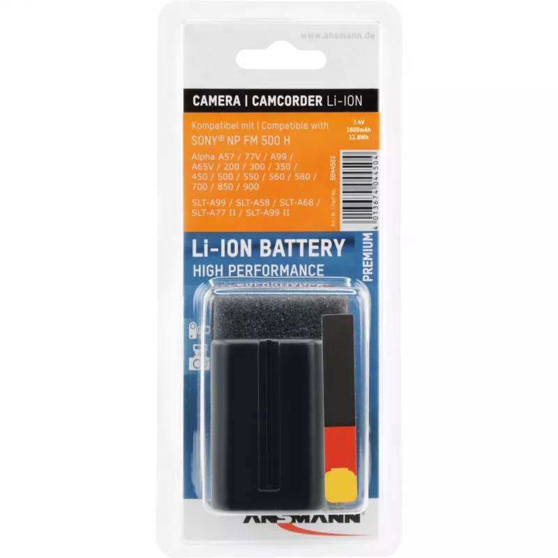 ANSMANN A-Son NP FM 500 H - Bateria de câmara Li-Ion 1500 mAh (5044503)