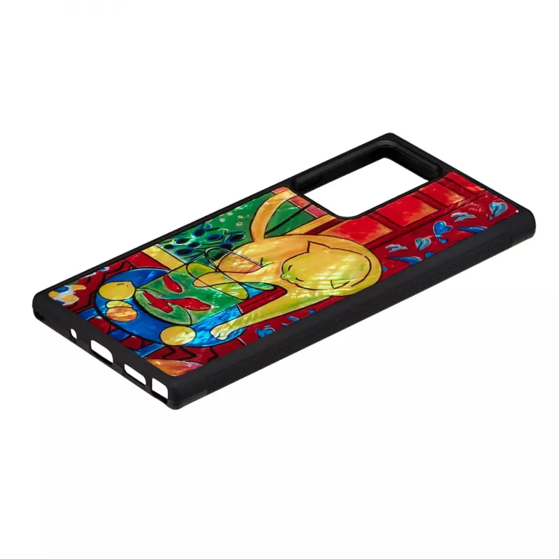 Capa de telemóvel iKins para Samsung Galaxy Note 20 Ultra — design gato peixe vermelho