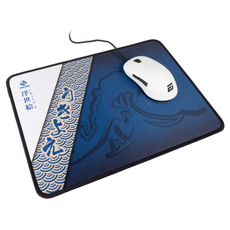 Tapete de rato Traitors UKIYO-E Speed (TRDUKI35M) — superfície de baixo atrito, tapete Gaming retangular