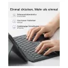 Teclado inateck iPad 11 iPad 10.ª ger. comp. QWERTZ cinzento