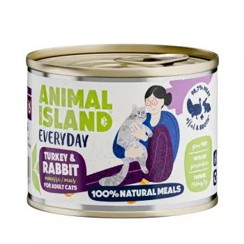 ANIMAL ISLAND Everyday peru e coelho - comida húmida para gatos - 200 g