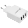 everActive SC-300 carregador de rede para telemóvel 3x USB 3,4A, branco