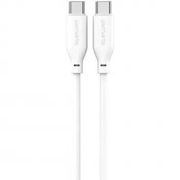 Cabo de silicone USB-C / USB-C 4smarts High Flex 60W 1,5m branco