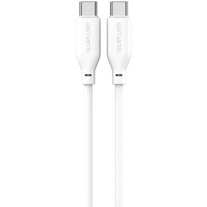 Cabo de silicone USB-C / USB-C 4smarts High Flex 60W 1,5m branco