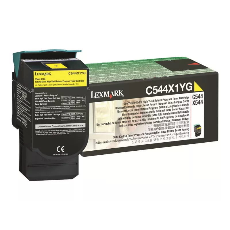 Lexmark - Cartucho de toner - Rendimento especialmente elevado - 1 x amarelo - 4000 páginas - LRP / LCCP (0C544X1YG)