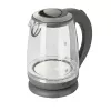 Adler | Chaleira | AD 1286 | Standard | 2200 W | 2 L | Plástico/Vidro | Base rotativa 360° | Cinzento/Transparente