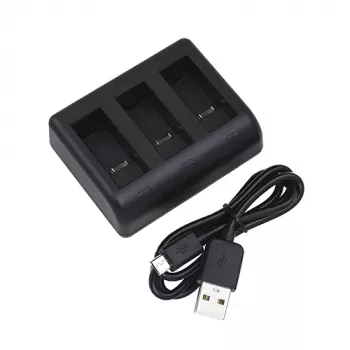 Carregador de bateria GoPro AHDBT901, triplo