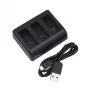 Carregador de bateria GoPro AHDBT901, triplo