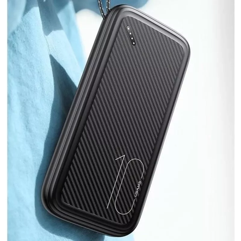 Powerbank portátil USAMS PB56 10000 mAh 2x USB / USB-C / MicroUSB carregamento rápido
