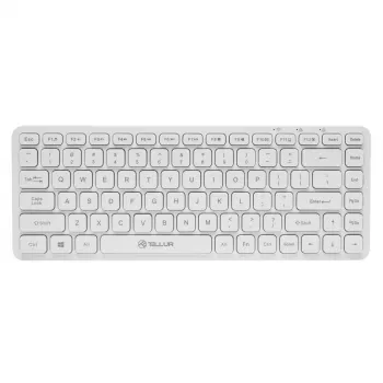 Teclado sem fios Tellur TLL491241 Mini branco — layout compacto, ligação sem fios