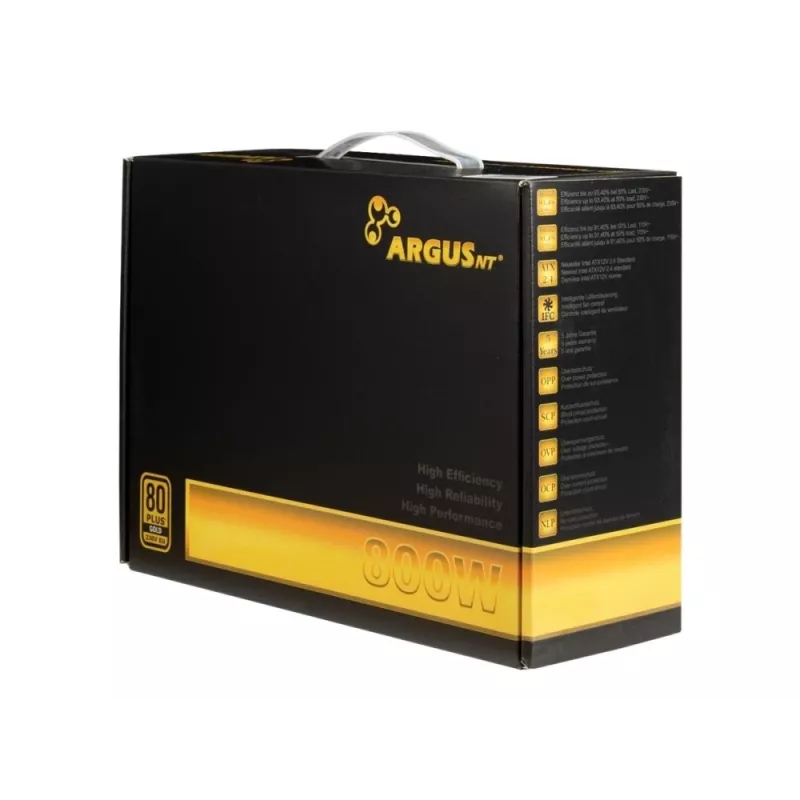 Fonte de alimentação Inter-Tech Argus GPS-800 800W, 80+ Gold, ATX, ventoinha 14cm