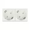 Tomada CEE 7/3 DELOCK Easy 45 — 250 V, 16 A, 4000 W, branco, ABS/PC, 90×45×40 mm
