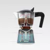 Cafeteira Moka Maestro MR-1658-3 – cafeteira expresso em alumínio, 3 chávenas (0,15 l), preto, tampa articulada