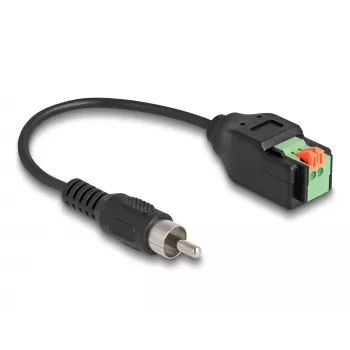 DeLOCK Cabo adaptador ficha RCA para bloco de terminais com botão de pressão 15 cm