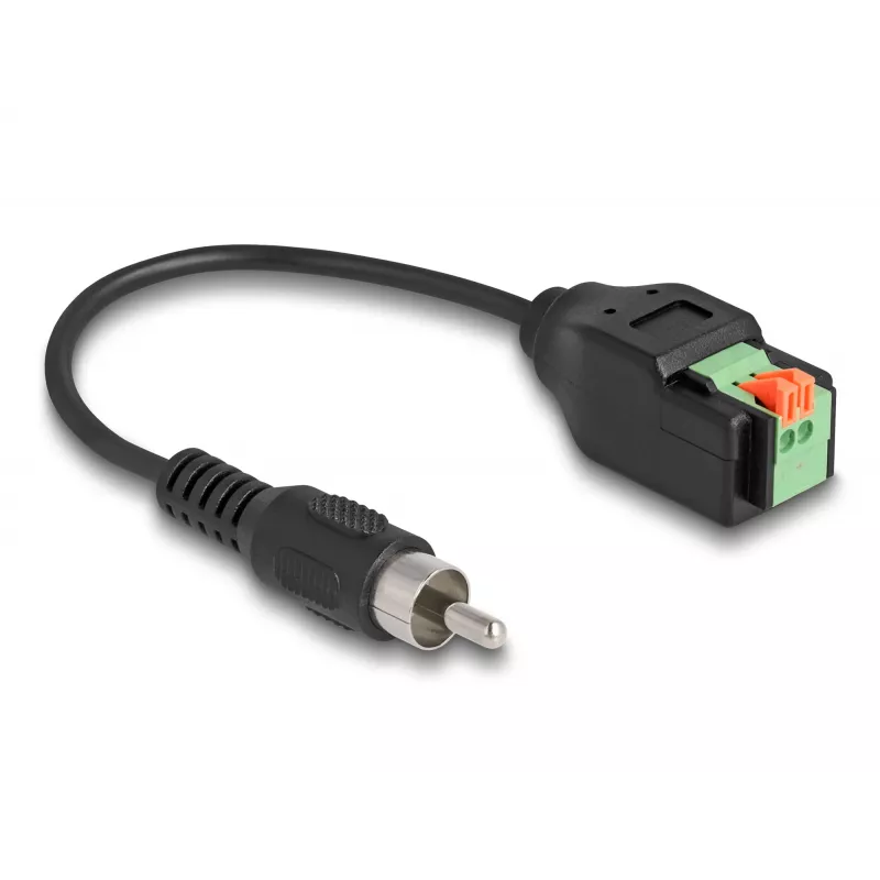 DeLOCK Cabo adaptador ficha RCA para bloco de terminais com botão de pressão 15 cm