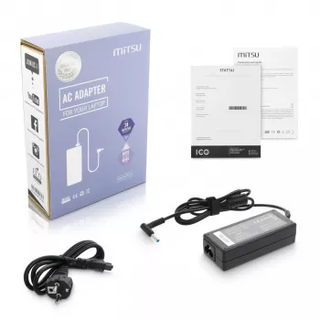 Fonte de alimentação MITSU HP 5ZM032 19,5V 3,33A com ficha 4,5×3,0 mm