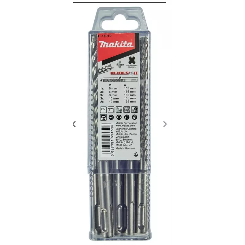 MAKITA CONJUNTO DE BROCAS SDS+ 12 peças NEMESIS 2