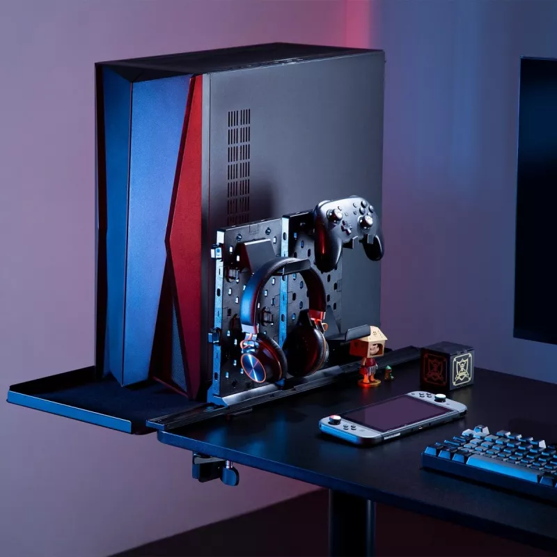 Prateleira de extensão para secretária NanoRS RS174 — prateleira compacta para monitor/peças pequenas, capacidade de carga 20 kg
