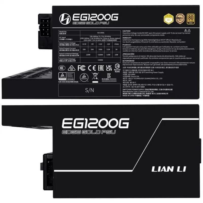 Fonte de alimentação Lian Li EG1200G 1200 W