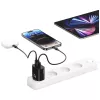 Carregador USB usams USA001629 25W 1×USB-C + 1×USB-A carregamento rápido