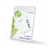 Carregador USB universal branco/4 portas EG-U4AC-02 GEMBIRD