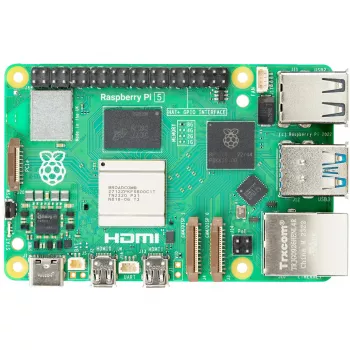 Computador de placa única Raspberry Pi 5 placa de desenvolvimento — 2400 MHz Arm Cortex-A76, até 16 GB LPDDR4x, MicroSD, USB 3.2, Wi‑Fi 5