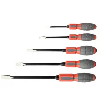 Conjunto de chaves de fendas FORGE 5 peças RWWc 0,8x5,5, 1,0x6,5, 1,2x8,0, 1,6x10, 2,0x13