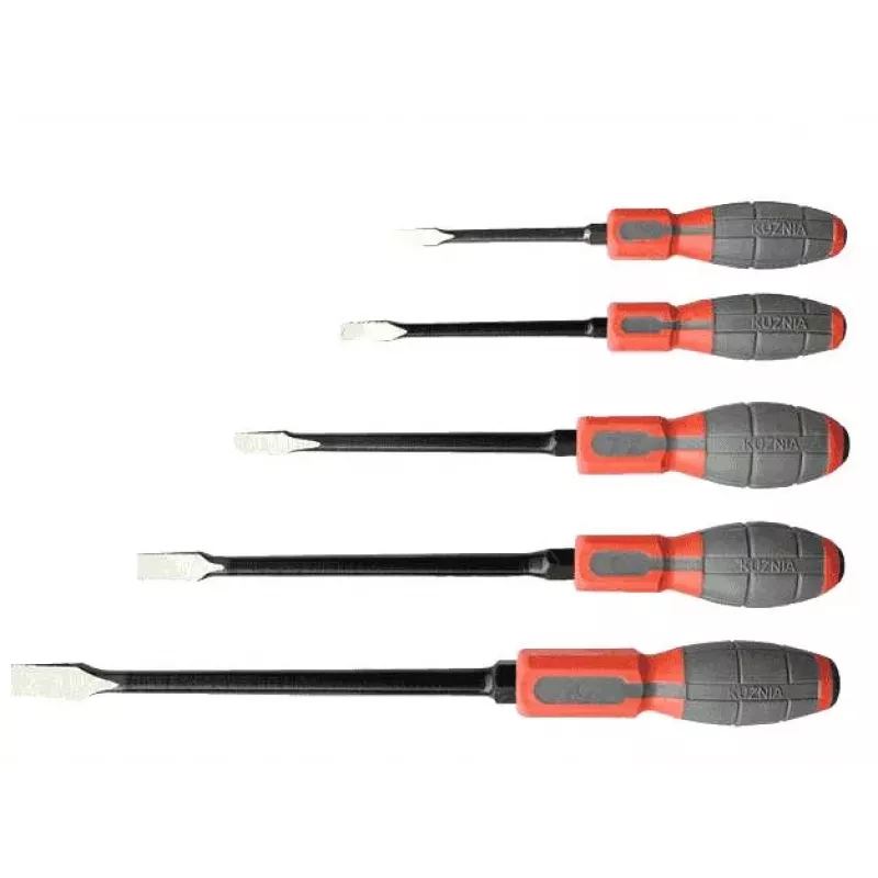Conjunto de chaves de fendas FORGE 5 peças RWWc 0,8x5,5, 1,0x6,5, 1,2x8,0, 1,6x10, 2,0x13