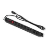 Qoltec 53998 Régua de tomadas para RACK 19 | 1U | 10A | PDU | 8xIEC C13 | 2m