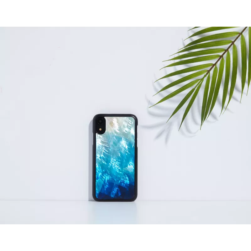 Capa para telemóvel iKins para iPhone XR – lago azul exterior, preto interior